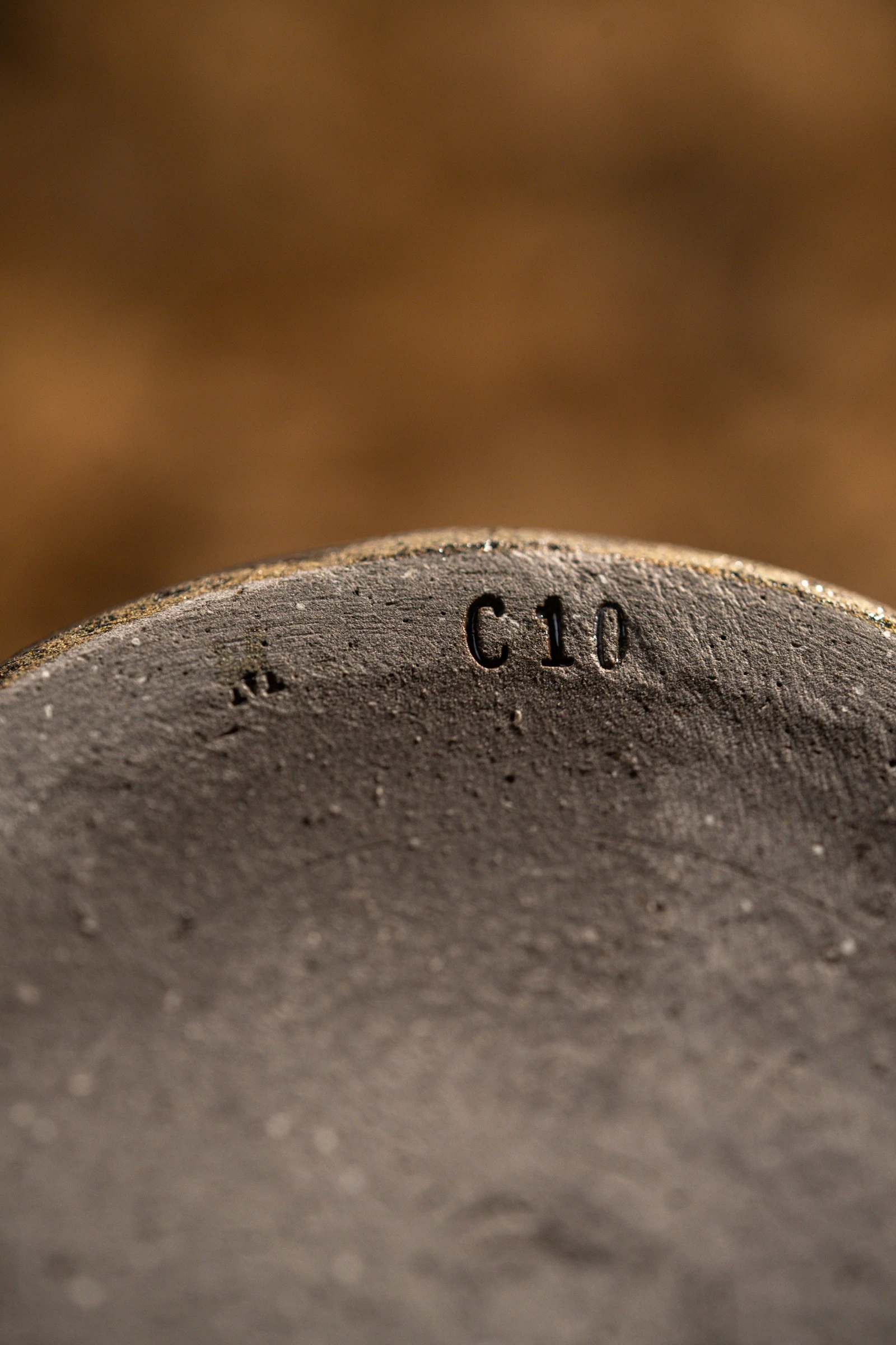 Bronze Mug C10 — stoneware handled mug in bronze glaze, photograph 5 of 5
